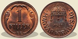 1927-es 1 filléres - (1927 1 fillér)