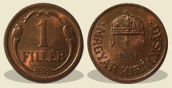1934-es 1 filléres - (1934 1 fillér)