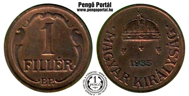 1935-ös 1 filléres - (1935 1 fillér)