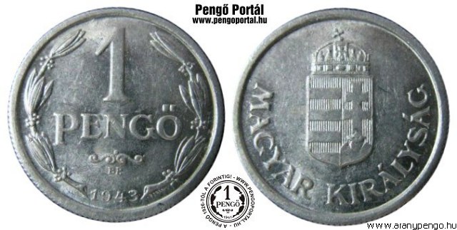 1943-as 1 pengs - (1943 1 peng)