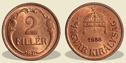 1938-as 2 filléres - (1938 2 fillér)