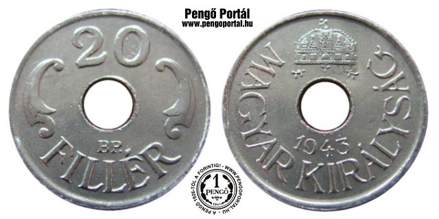 1943-as 20 fillres - (1943 20 fillr)