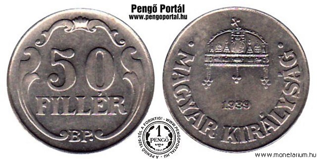 1939-es 50 fillres - (1939 50 fillr)