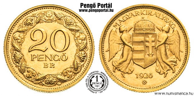 1928-as aranyozott srgarz 20 peng prbaveret tervezet
