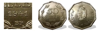 1941-es 50 fillres 10 szglet vas prbaveret-tervezet