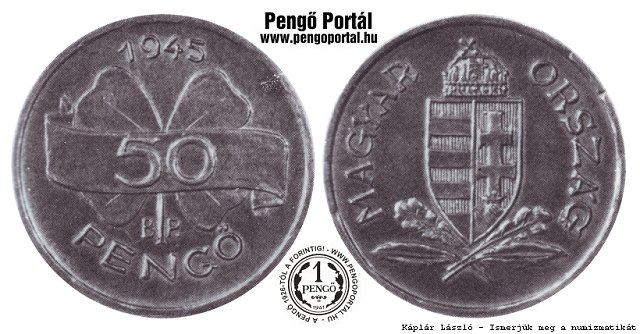 1945-s alumnium 50 peng prbaveret tervezet
